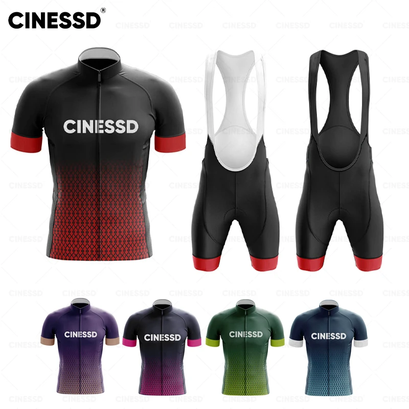 

New Quick-drying Mountain Bike Jersey Bicycle Sportswear Short Sleeve Cycling Wear Suit Men's Cycling Clothing Maillot Ciclismo
