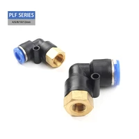 plf pneumatic fittings hose od 14 18 38 12 female thread m5 4mm 12mm air elbow connector tube push in fittings