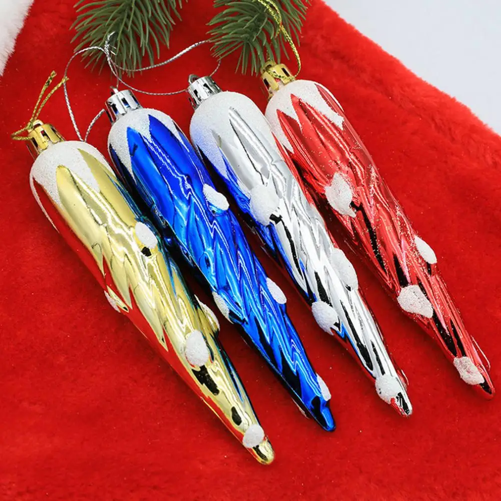 

6 шт./корт. Изящные рождественские сосульки длинные изысканные сосульки для рождественской елки сосульки подвеска