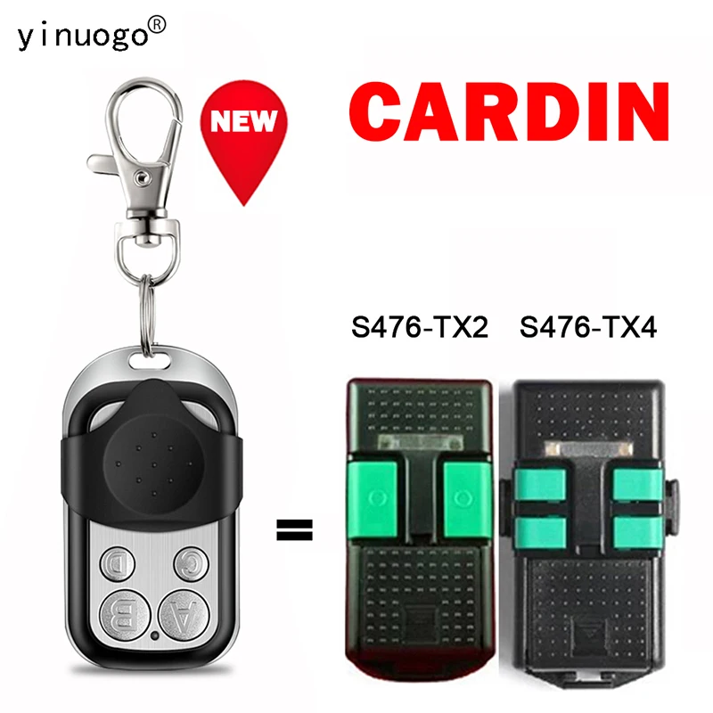 

CARDIN S476-TX2 S476-TX4 Garage Door Remote Control 433.92MHz Fixed Code Garage Door Opener Clone