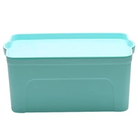 new plastic storage box containers with lids for bathroom cosmetics sorting basket for home supplies rangement
