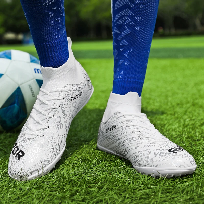

Quality Soccer Shoes Messi Wholesale Futbol Cleats Anti-Slip Fashion Football Boots Futsal Training Sneakers Chuteira Society