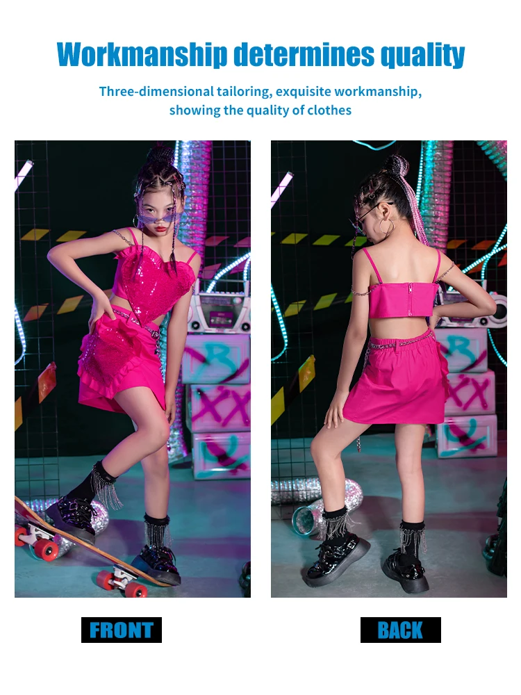 Одежда ZZL K-PoP модный костюм для джазовых танцев девочек детский танцевальный