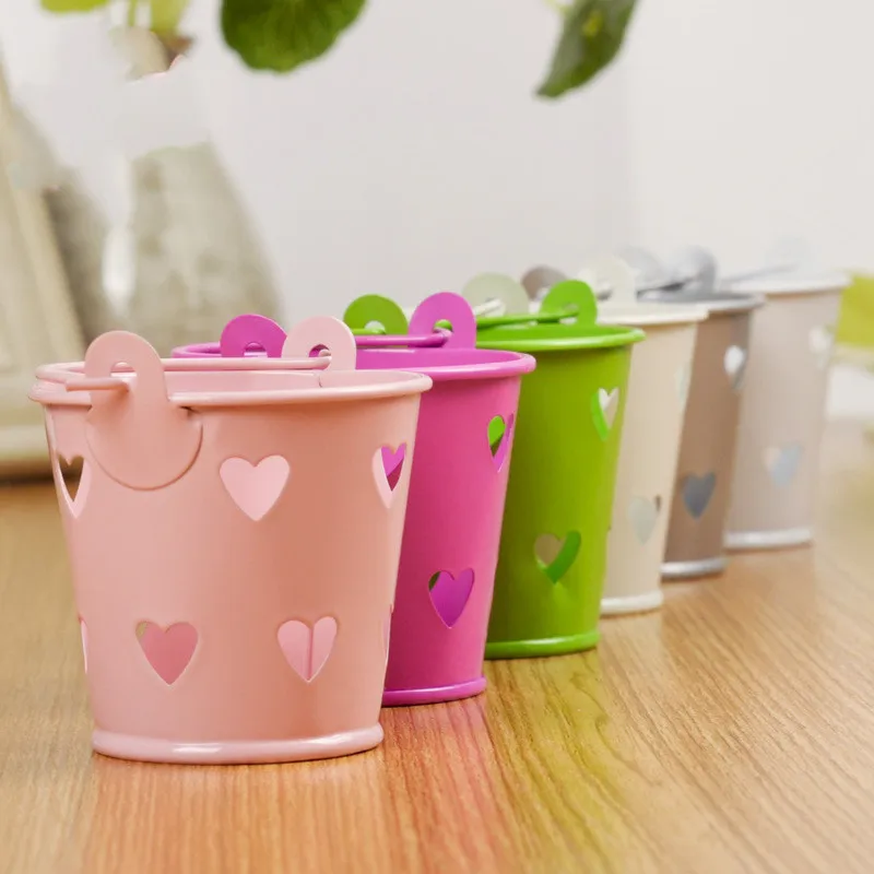 

10PCS Metal Buckets with Handles, Great for Decoration, Crafts, and Party Favors Colored Galvanized Buckets, Mini tin Buckets