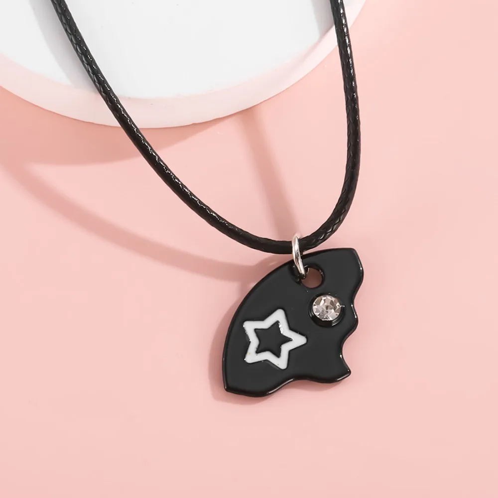 3 шт. ожерелье в форме пиццы солнце звезда луна из сплава с лучшим другом