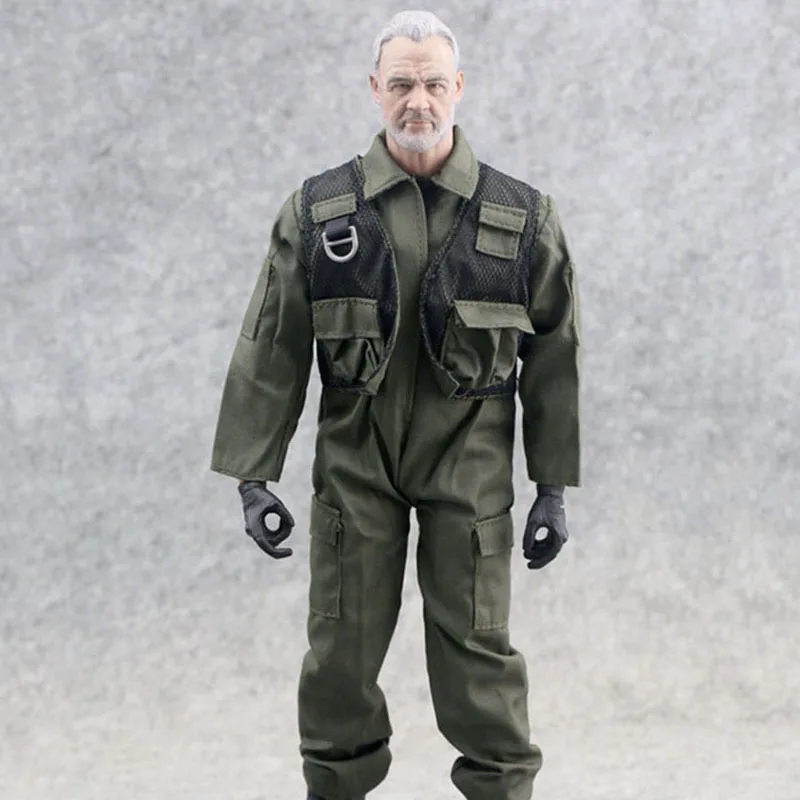 1/6 Scale US Special Force Pilot Combat Suit One-Piece Uniform Clothes Fit 12'' Male Soldier Action Figure Body