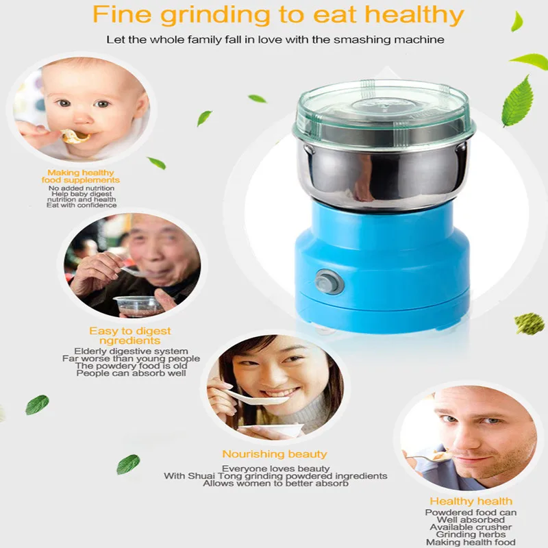 Электрическая кофемолка ручной измельчитель зерен для перца из нержавеющей