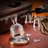 crystal glass top spin decanter personalized mirror carved red wine tumbler net red the same high end suit wine decanter