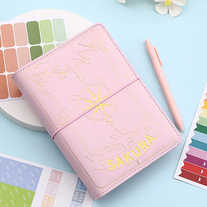 Блокнот Sakura блокноты для записей оригинальный блокнот с золотистым оформлением