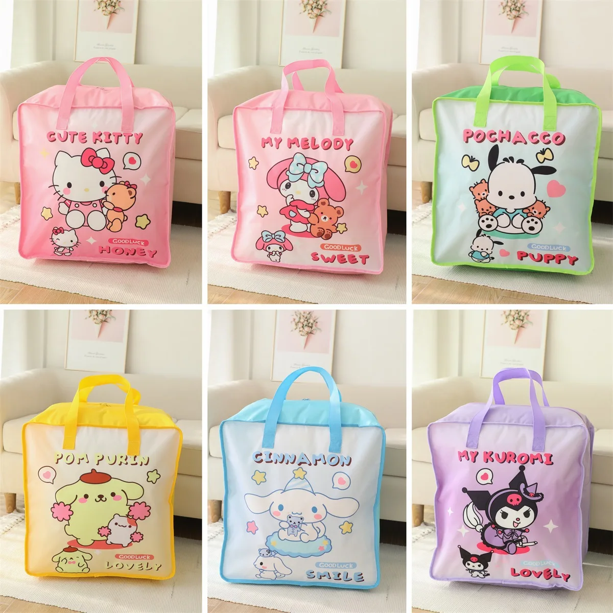 Портативная сумка для хранения одеял Sanrio Hello Kitty ткань Оксфорд дорожная