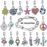 2022 new 925 silve beads me collection fashion bead charm pendant fit original pandoraer me link chain bracelet diy jewelry gift