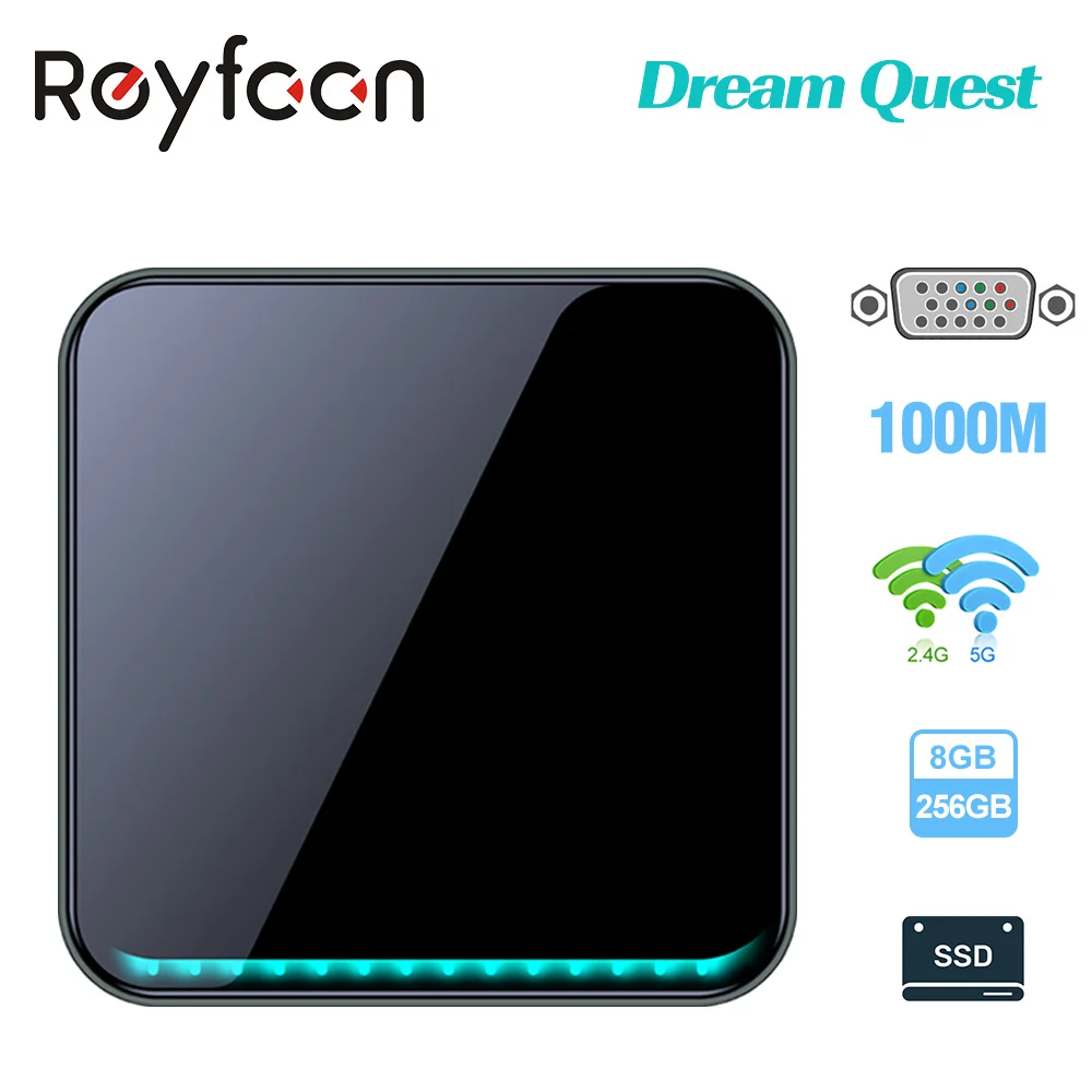 

Мини-ПК Dream Quest, Intel Celeron J4125, 4 ядра, LPDDR4, 8 + 128 ГБ, Windows 10, HD, VGA, 1000 Мбит/с, LAN, USB 3,0