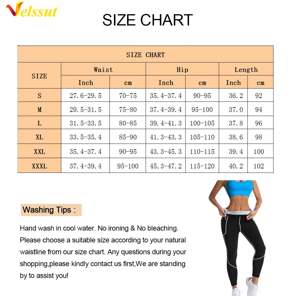 Velssut Sauna Leggings for Women Weight Loss Pants Hot Sweat Trousers Fitness Panty Slimming Sportwear Ladies Body Shaper Gym