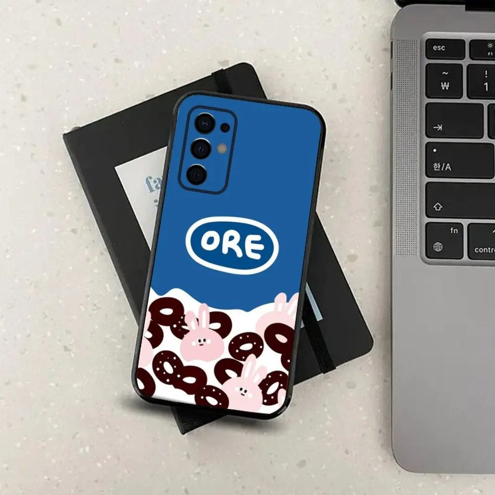 Чехол для телефона O-OreoS Chocolate Milk Cookies Samsung Galaxy A13 A21s A22 A31 A32 A52 A53 A71 A80 A91 мягкий черный