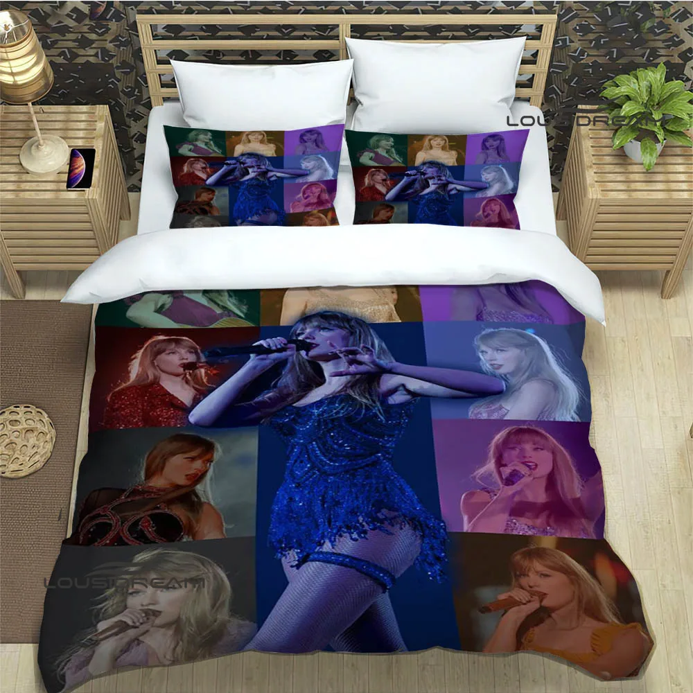 

Singer Taylor-Swift pattern Bedding Sets exquisite bed supplies set duvet cover comforter set bedding set luxury birthday gift