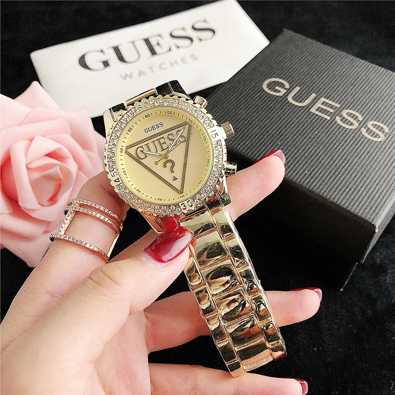 

New Minimalist Temperament Goddess Matching Inverted Triangle Diamond Women's Watch