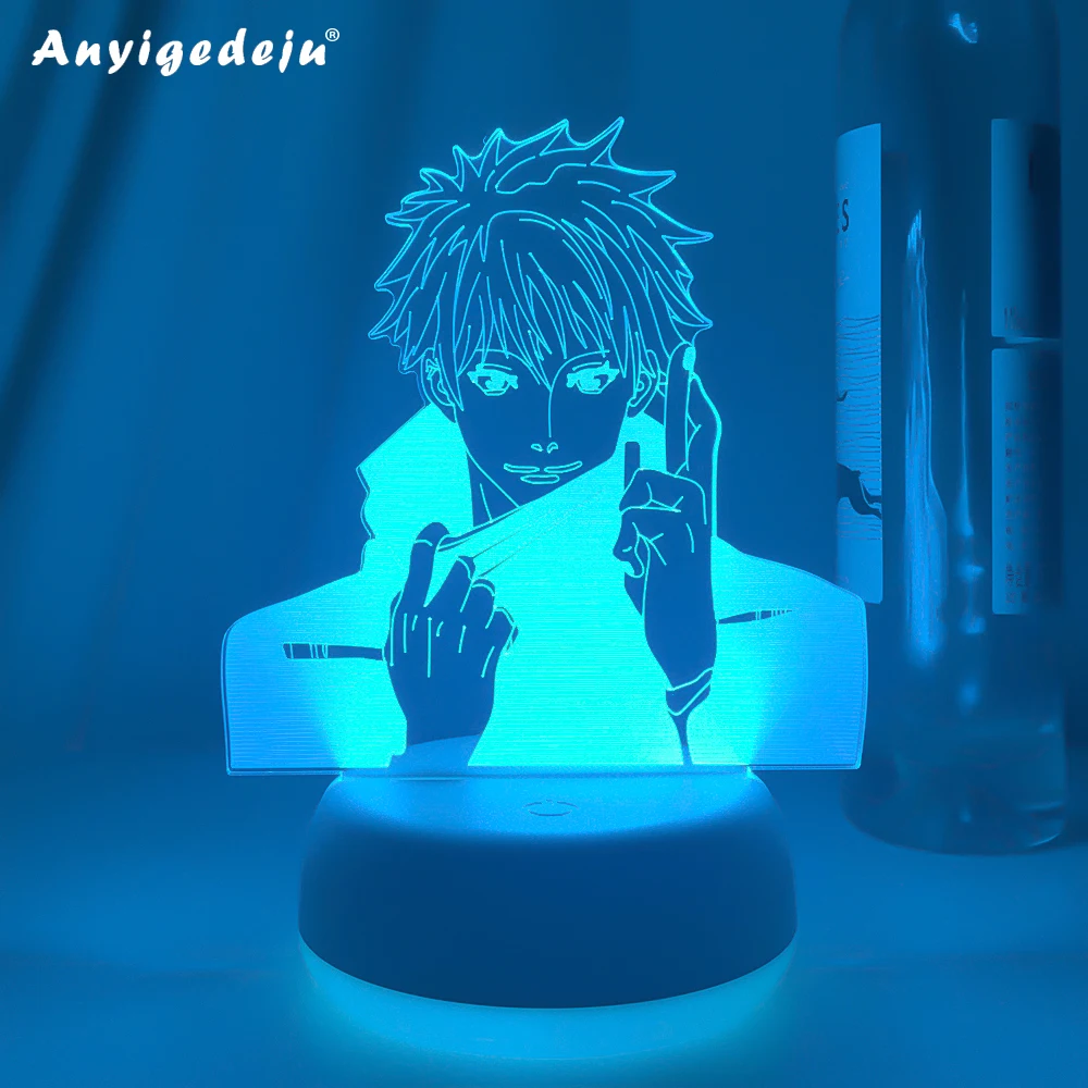 

Newest 3D Night Light Anime Lamp Gojo Satoru Figure for Kids Bedroom Decor Nightlight Manga Cool Gift Child Table Lamps