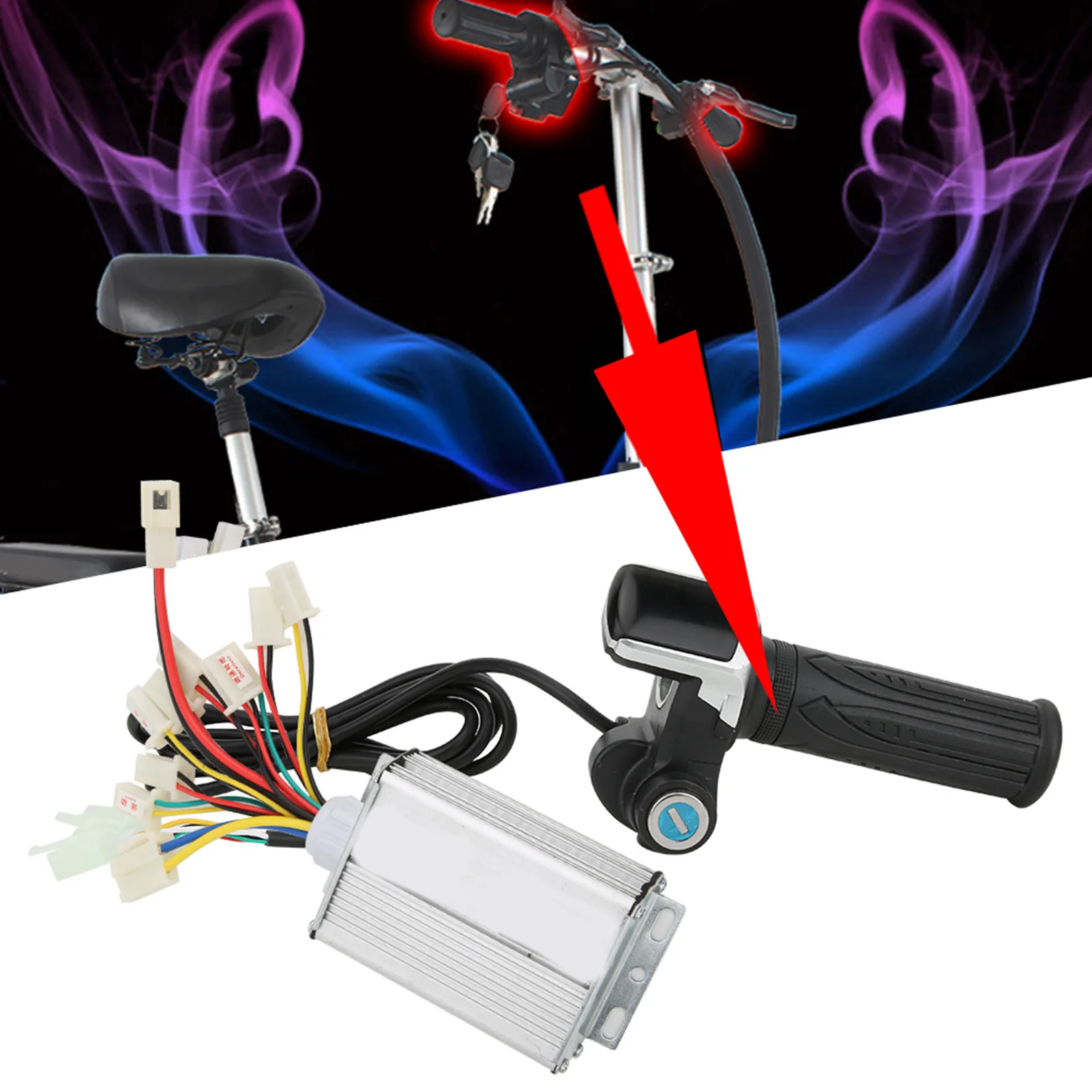 36V1000W Brush E Bike Контроллер и многофункциональный набор ручек дроссельной заслонки с