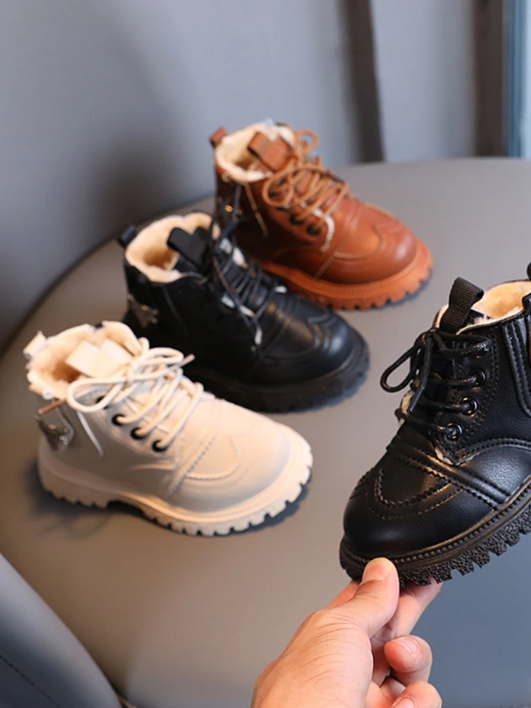 

Autumn Winter Baby Girls Boys Snow Boots Outdoor Kids Casual Shoes Soft bottom Non-slip Infant Toddler Boots Child Martin Boots