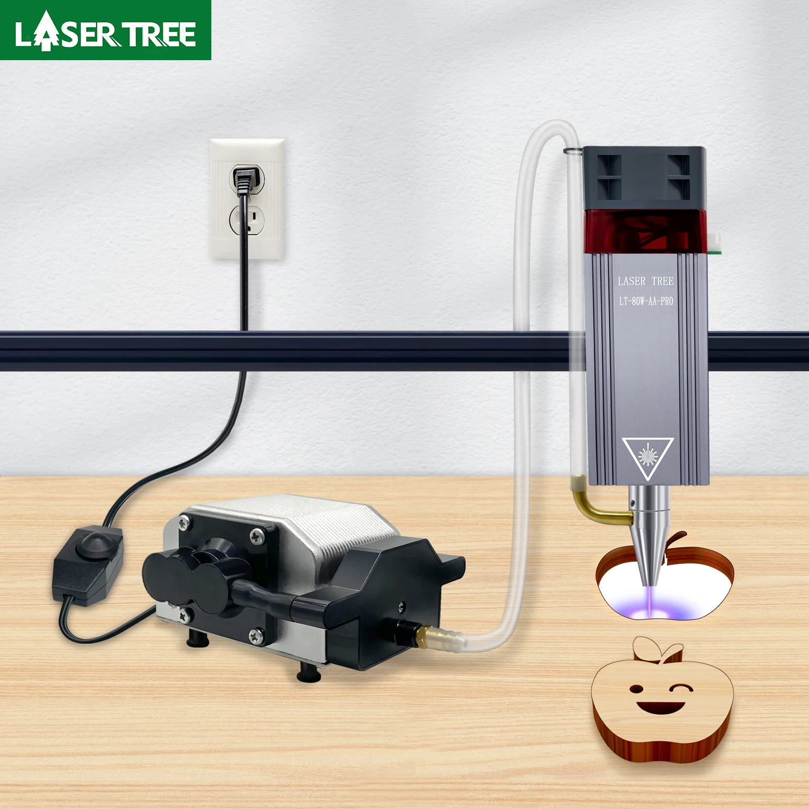 

LASER TREE Optical Power 5W 10W Laser Head with Air Assist 450nm Blue Light TTL Module for Laser Engraver Cutting Wood Tools