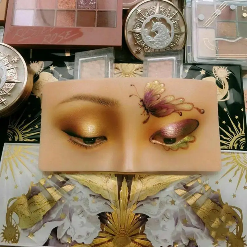 

New Perfect Aid Practicing Makeup Silicone Face Eye Makeup Practice Board Pad Silicone Bionic Skin For Make Up Face Eyelash