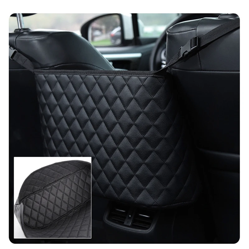 

For BMW f90 Leather Car seat compartment storage bag Universal Auto Seat Side Storage Box Cup Phone Travel Organizer Pocket
