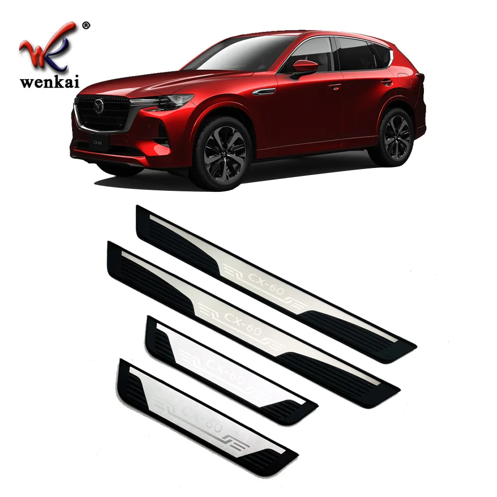 Автомобильные аксессуары для Mazda Cx-60 2022 2023 защита порога заднего бампера накладка