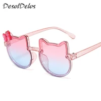 fashion cartoon kitty sunglasses for children boys girls ourdoor child glasses with uv400 protection