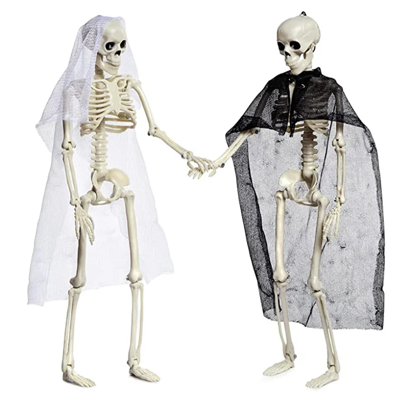 

Halloween skeleton bride and groom skeleton simulation human body plastic skeleton couple human skeleton decoration props