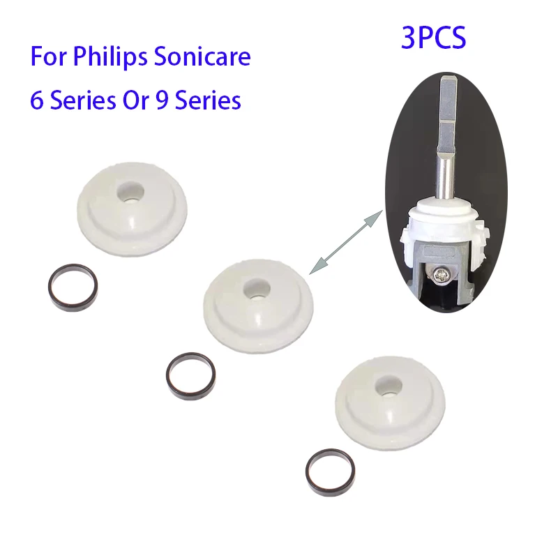 3 шт. оригинальных водонепроницаемых уплотнительных деталей для электрических зубных щеток Philips Sonicare серии 6 и 9.