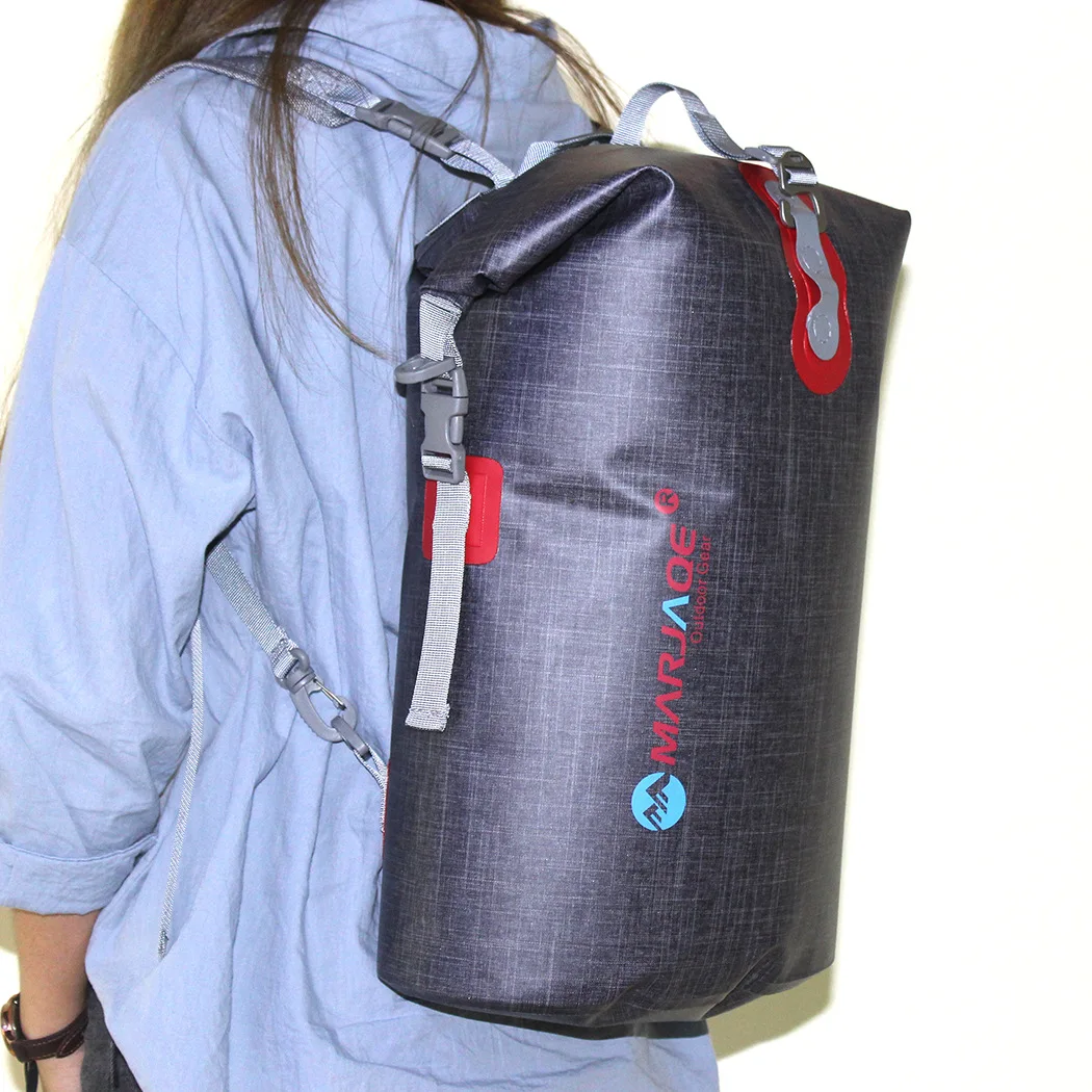 Outdoor Waterproof Backpack Sack Roll-Top Closure Dry Bag Lightweight Travel Dry Backpack for Beach Camping Cycling Hilking