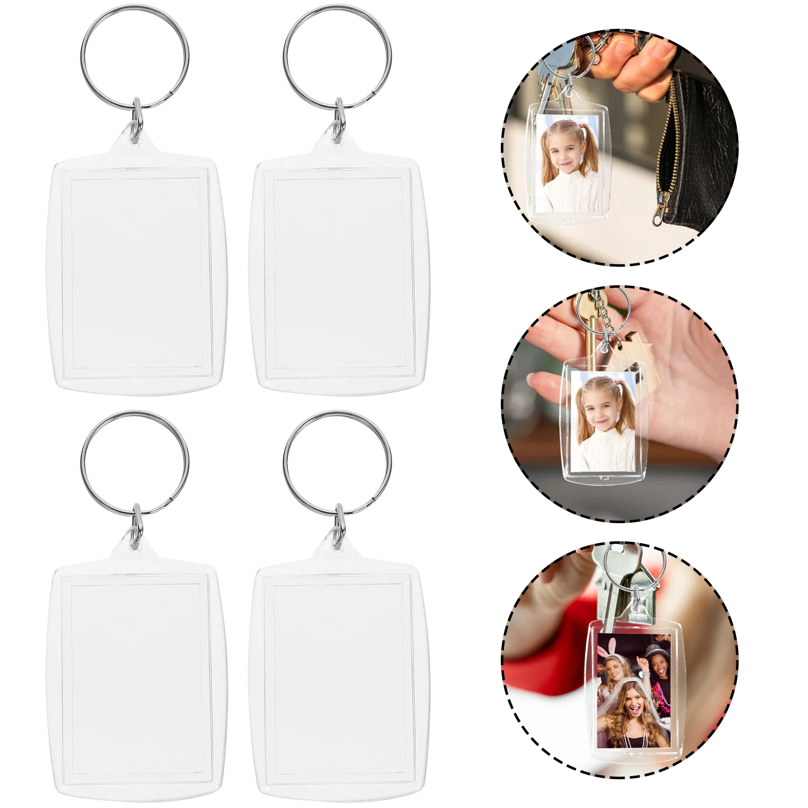 100 шт. брелок для ключей с фотографией сделай сам прозрачная пустая вставная