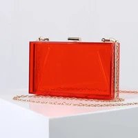 red hangbags for women 2022 designer luxury clutch bags high quality jelly acrylic transparent purse candy clear crossbody bags