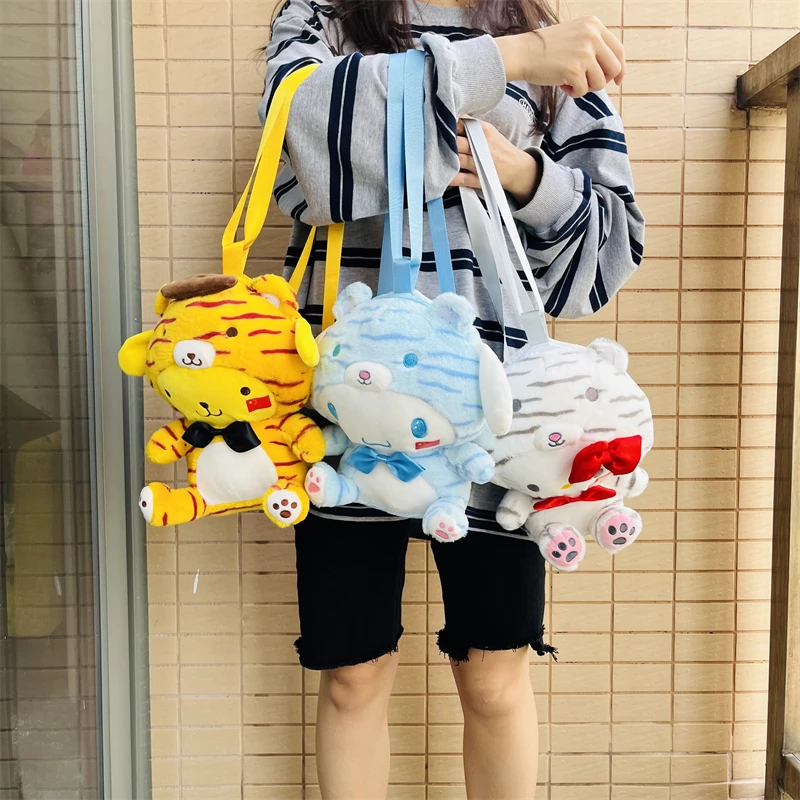 

Аниме Рюкзак Cinnamoroll KT Pom Purin Cos 8841, Мультяшные плюшевые сумки, мягкие рюкзаки, сумка для куклы, детский подарок унисекс