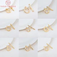 34396 sets 24k gold color plated brass bracelet o toggle clasps high quality diy jewelry making findings accessories