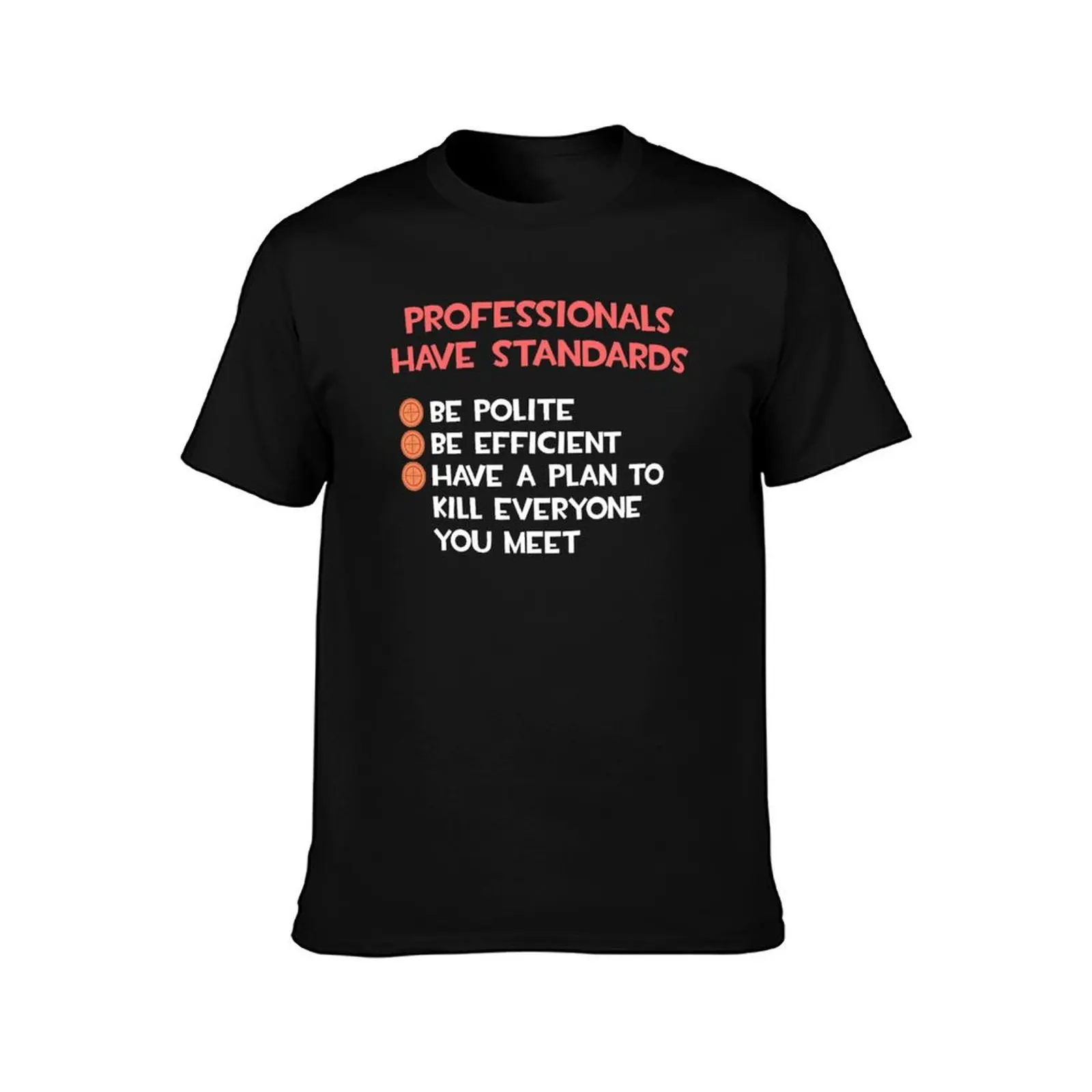 Фото Футболка Team Fortress 2 TF2 Professionals Have Standards Sniper Funny Meme с белым и красным текстом, большого размера, простая футболка №2