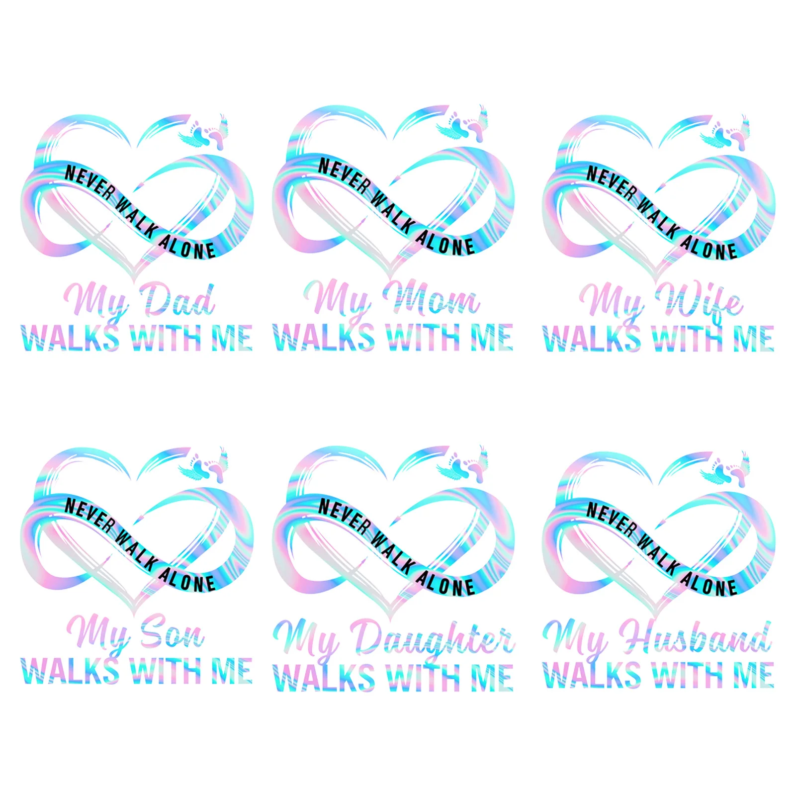 Автомобильная наклейка семья никогда не ходите в одиночку мой папа/Мама ходит со