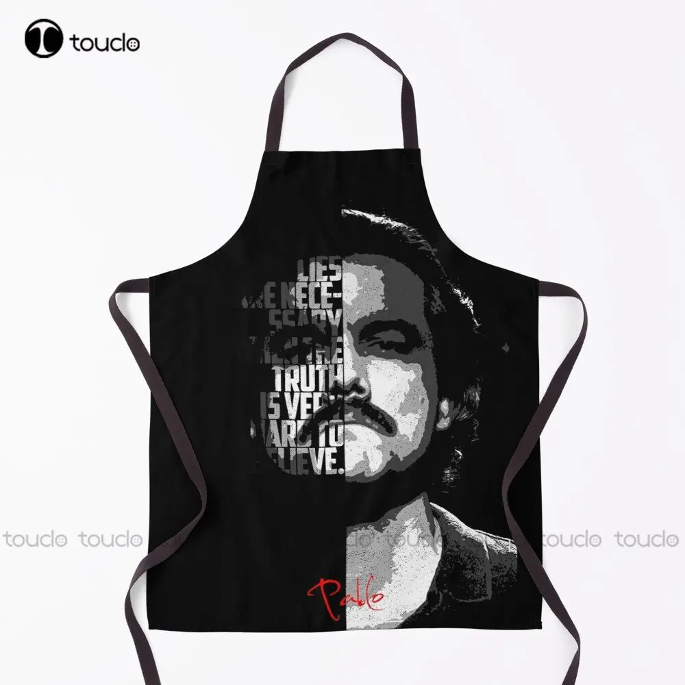 

Black And White Pablo Quote Poster. Apron Pablo Escobar Plata O Plomo Colombian Drug Lord Grilling Aprons Custom Cooking Aprons