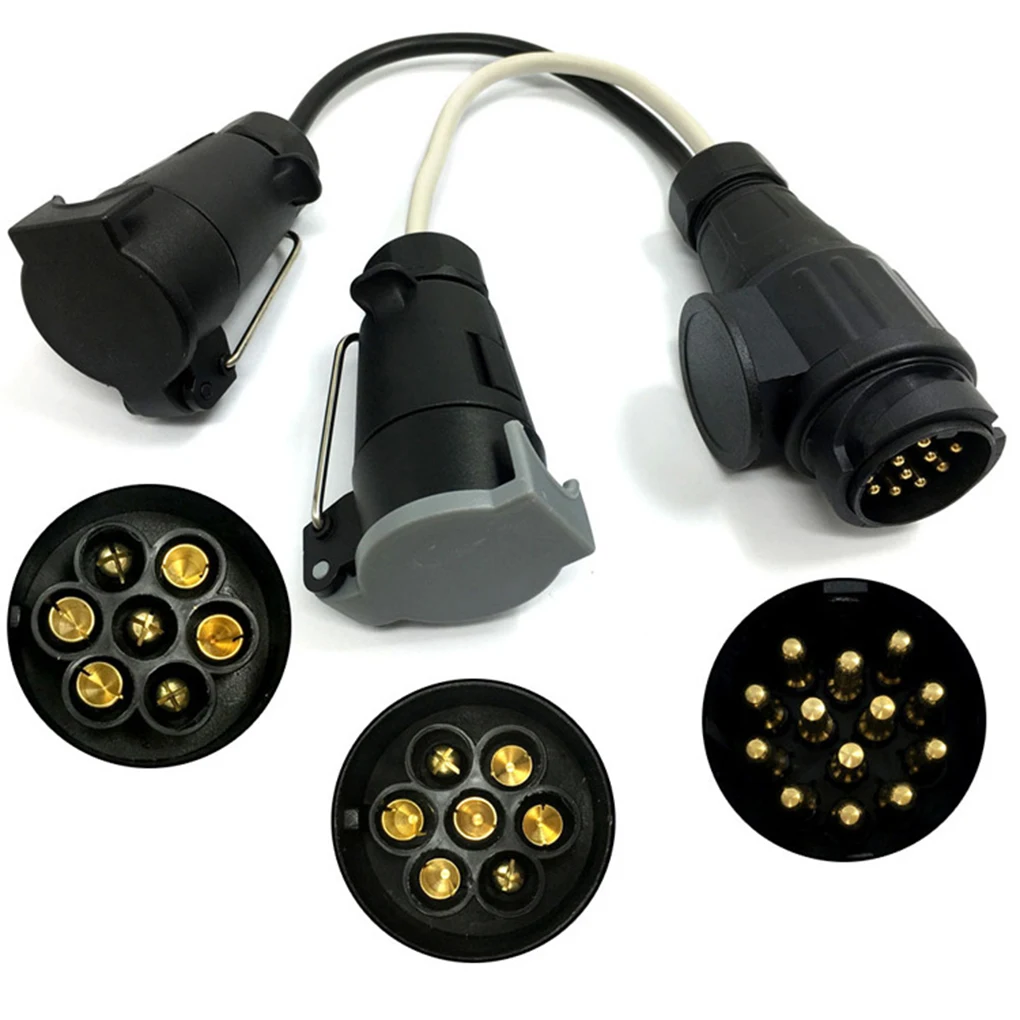 

Универсальный переходник с 13 на 7 контактов, удлинитель для прицепа, буксировочная розетка, двойной разъем, конвертер для автомобиля, автомо...