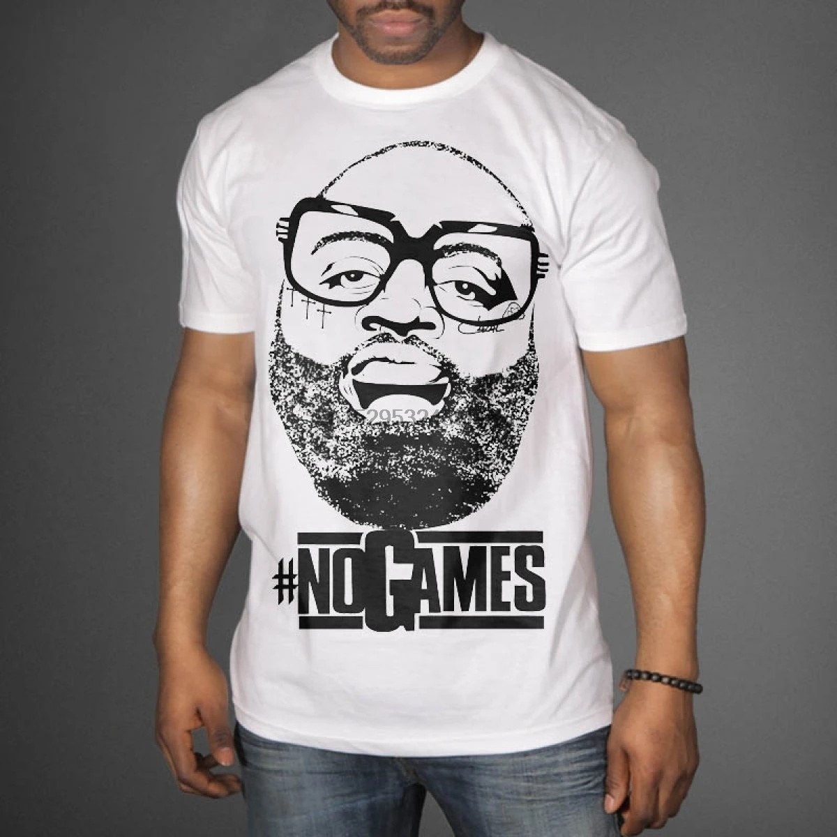 Новый топ с коротким рукавом из 100% хлопка принтом Rick Ross # nogames Master Mind повседневная