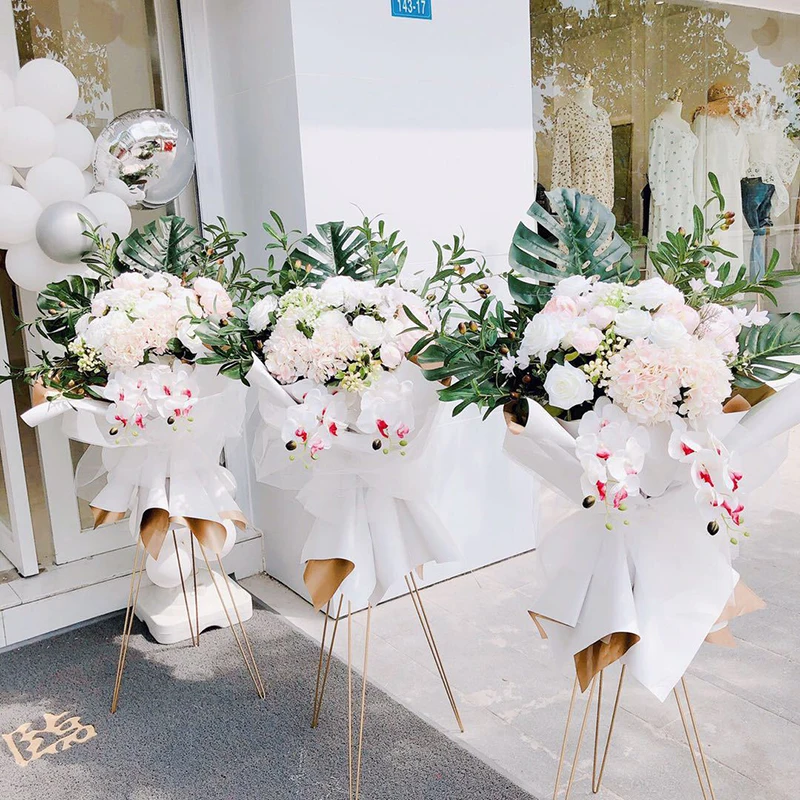 Золотистый металлический Цветочный штатив PEANDIM Цветочная композиция Свадебный
