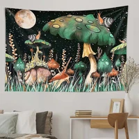 psychedelic mushroom tapestry hippie boho cute room home decor sorcery tapestry wall