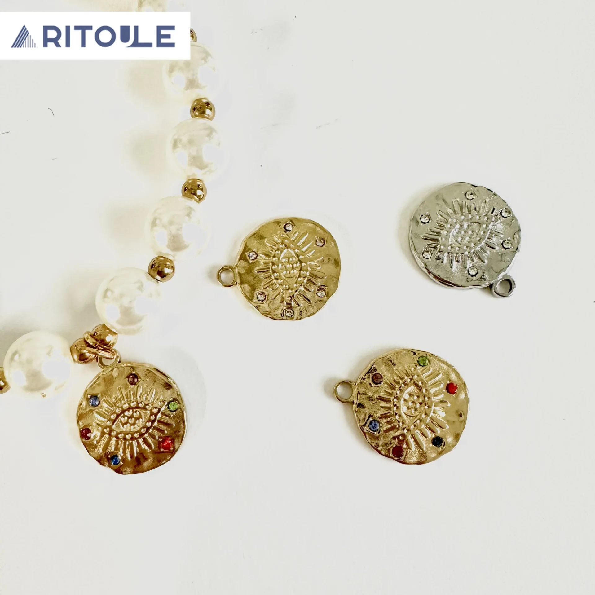 

Подвеска из нержавеющей стали с титановым микро-инкрустированным цветным цирконием дьявольским глазом ручной работы DIY браслет ожерелье серьги аксессуары