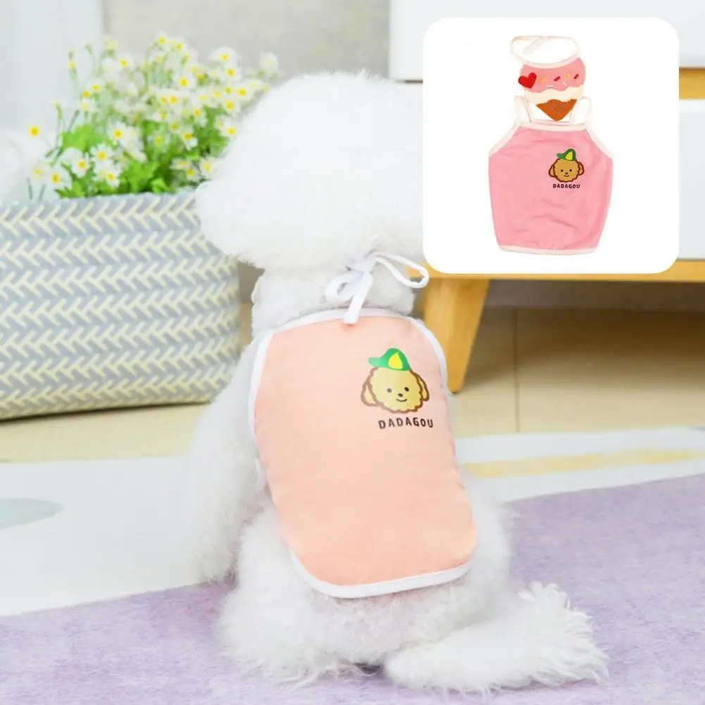 

2Pcs/Set Pet Apparels Fashionable Multicolor Wide Application Cute Pet Costume Vest for Dog Pet Clothes Pet Summer Clothes