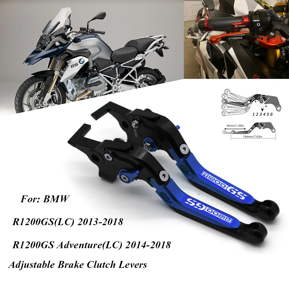 

Motorcycle Brake Clutch Levers Grips Adjustable Folding Handle Bar For BMW R1200GS LC ADV R 1200 GS R1200 GS Adventure 2013-2018