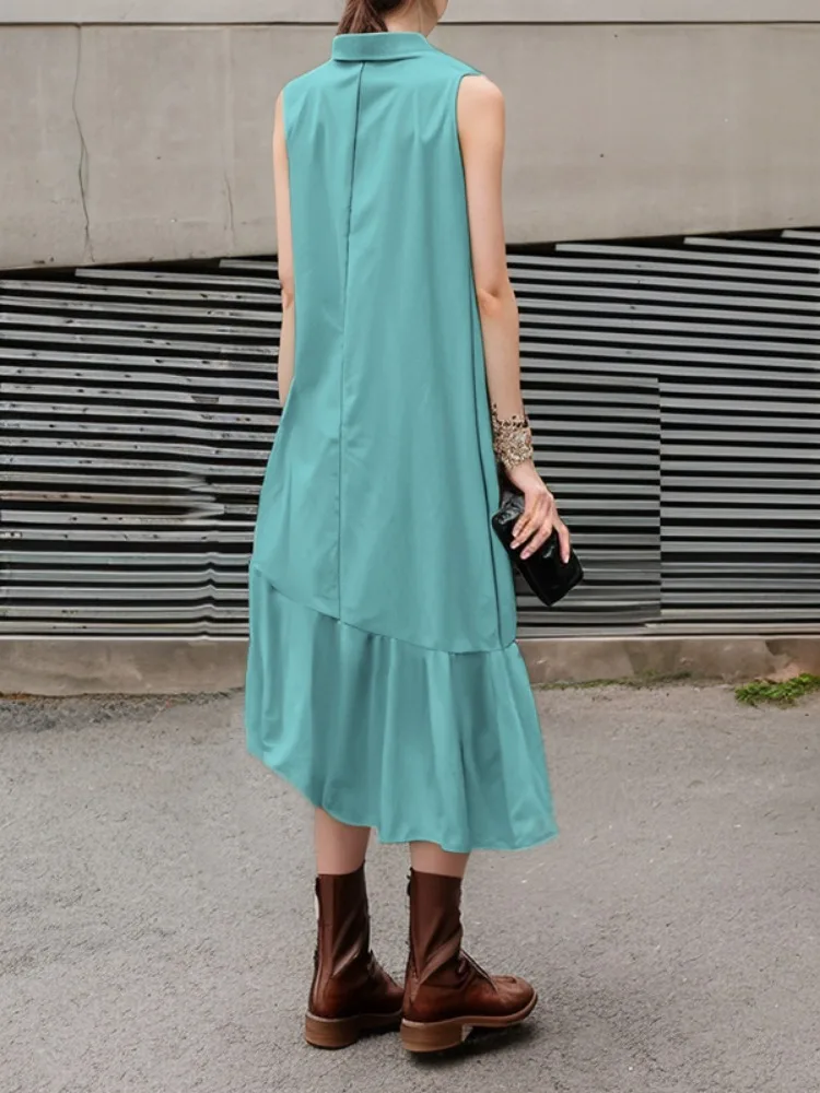 Асимметричное платье Freeacy с оборками для женщин новинка 2024 женское элегантное