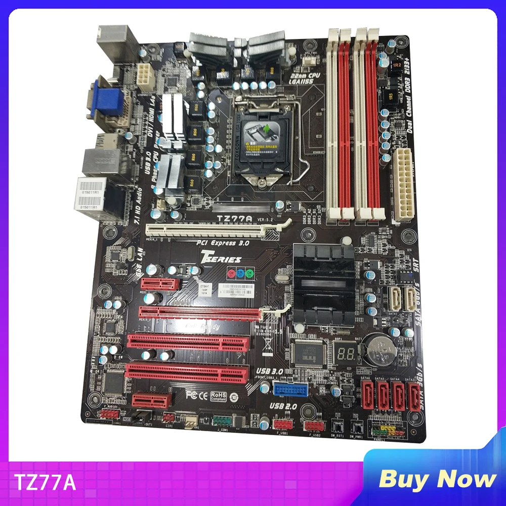 Original For BIOSTAR TZ77A Desktop Motherboard Intel Z77 LGA 1155 DDR3 32G SATA3 Will Test Before Shipping