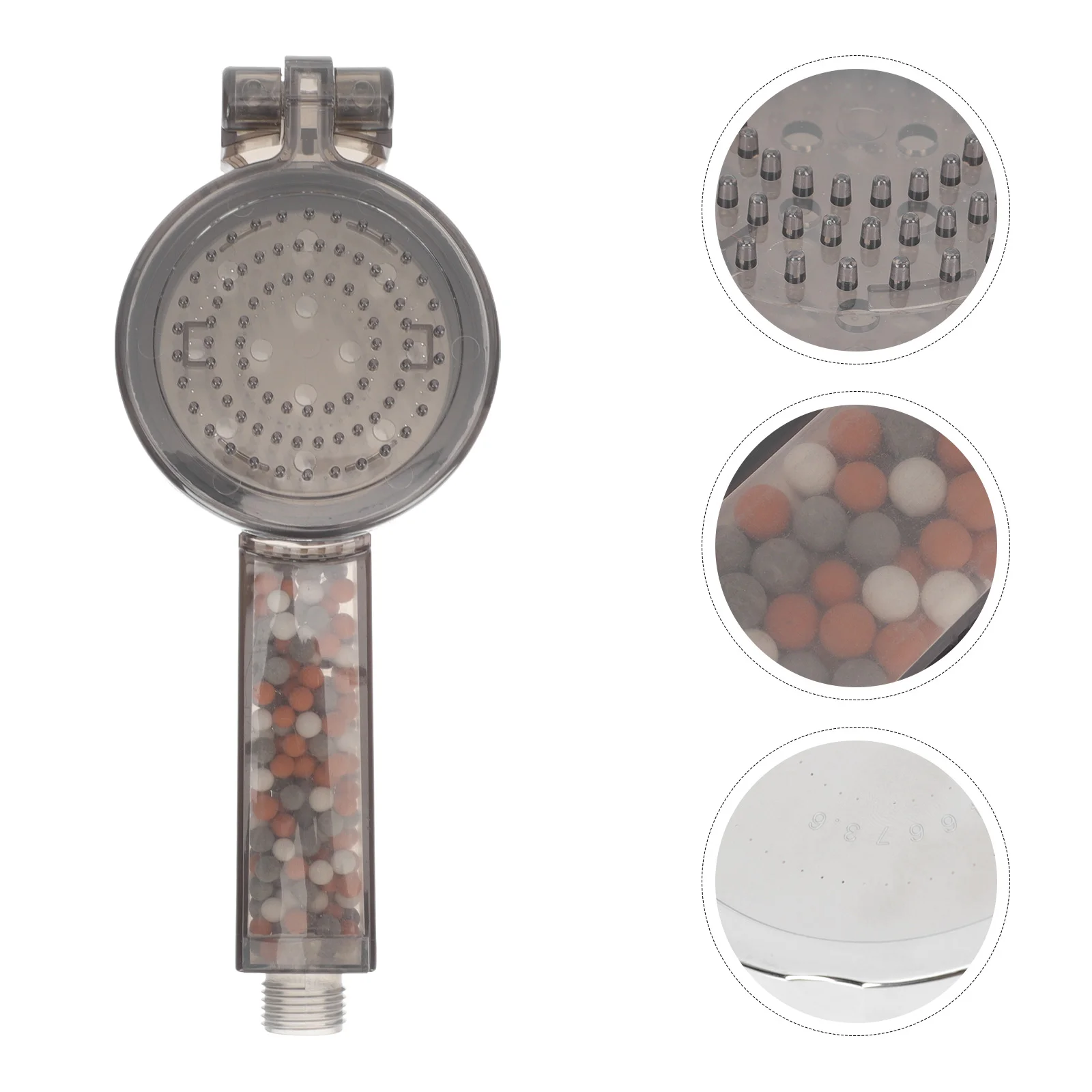 

Bathroom High Pressure Shower Nozzle Handhled Shower Sprinkler with Filter Beads