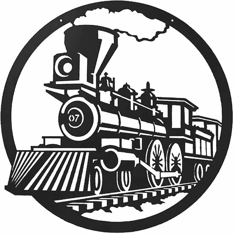 

Train Metal Wall Art Metal Wall Sculpture Round Train Silhouette Wall Sculpture Home Living Room Interior Decoration Metal Art