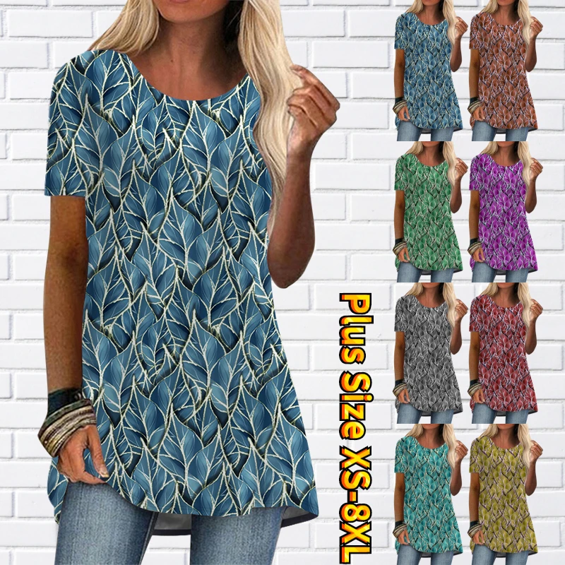 

2022 New Summer Women's T-shirts Everyday Top Short Sleeve 3d Print Ladies Harajuku Fashion Round Collar Tee Female Clothing